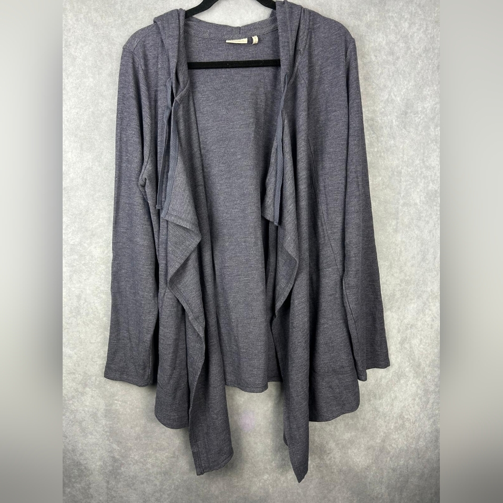 LOGO Cardigan XL Gray Lori Goldstein Waterfall Lagenlook